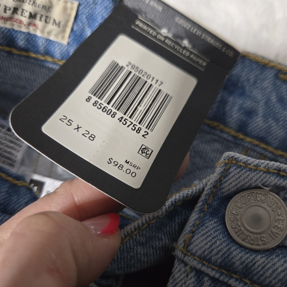 Levi's Jeans Skinny High Rise Brand New 25 x 28 - Picture 7 of 9
